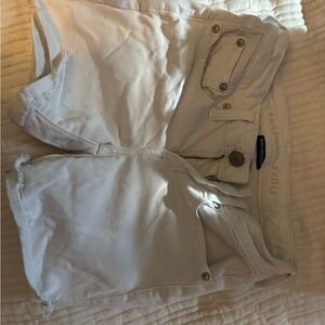 American Eagle White Jean Shorts